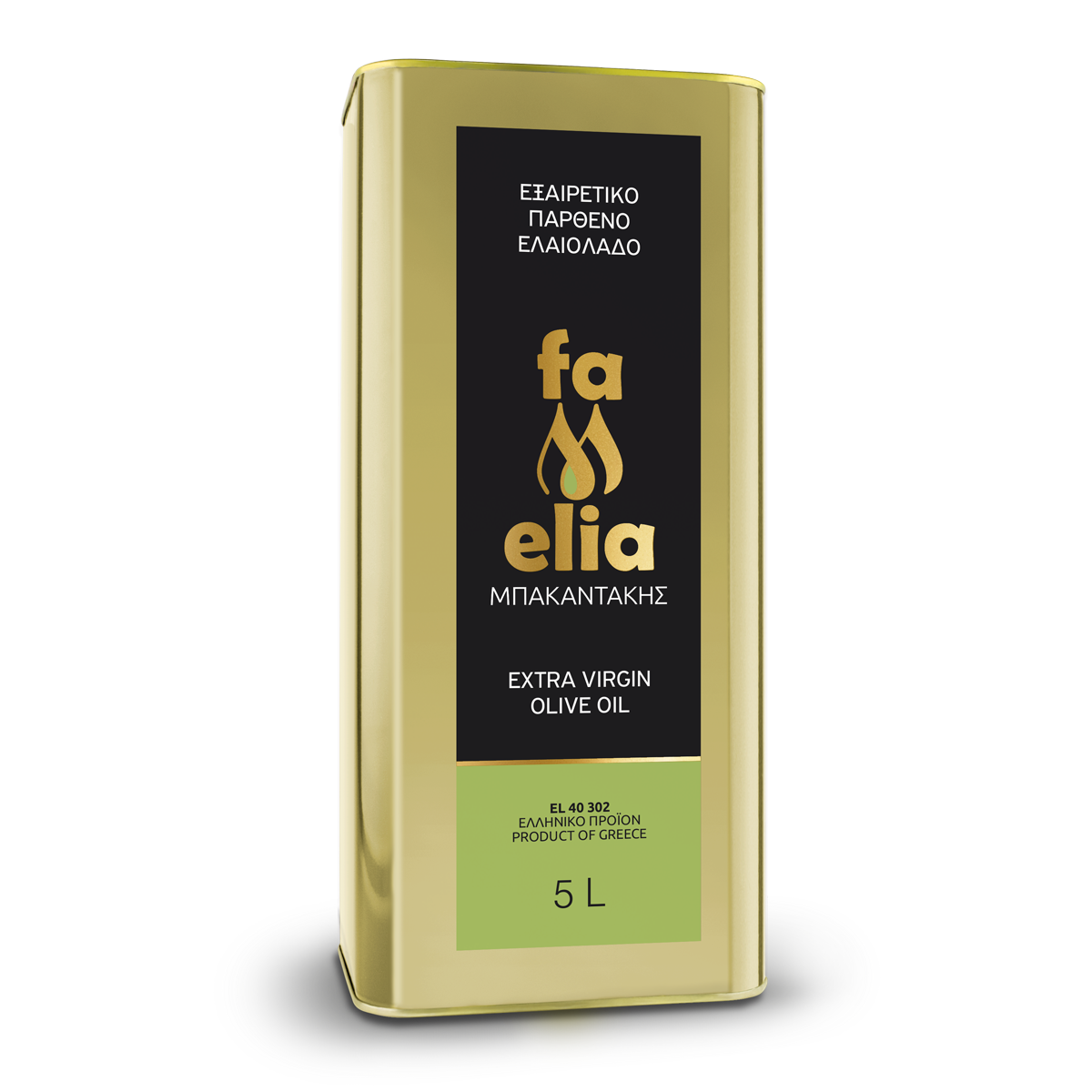 FAMELIA OLIVE - BAKANTAKIS - Extra Virgin Olive Oil - 5L_tin-can